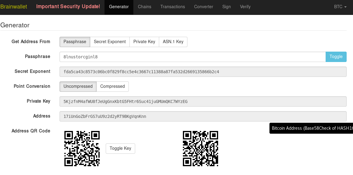 Final brainwallet